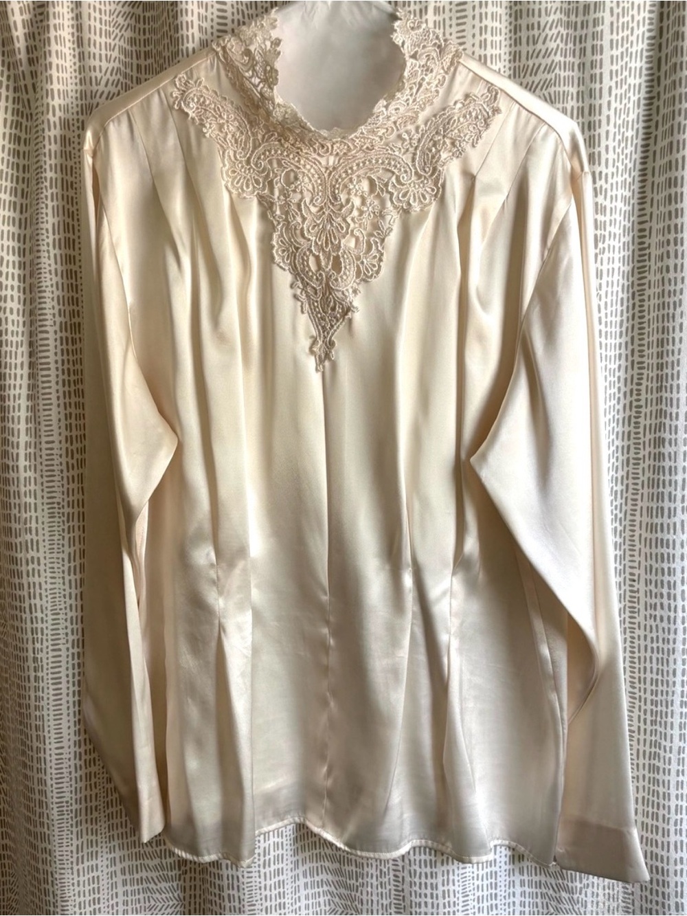 Pierre Cardin satin blouse.